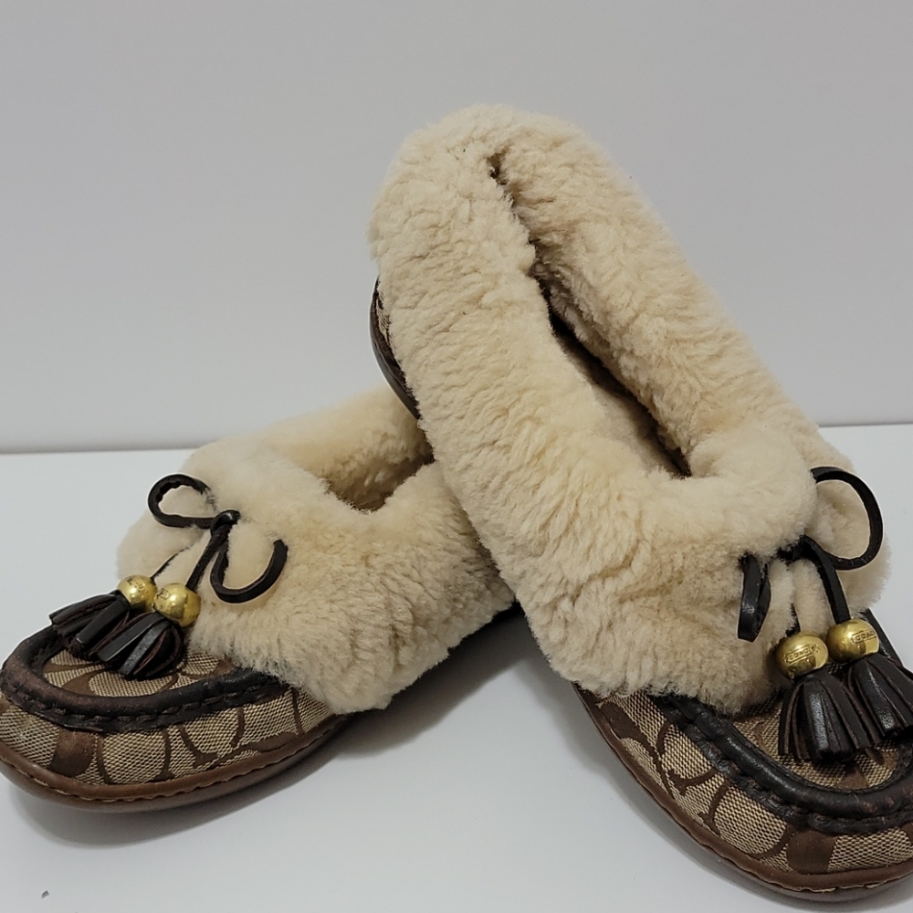 Coach loafers with furr